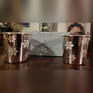 PartyLite Silver Snowflake Tealight Holder Pair